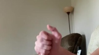 Stroking my cock until I BUST 😈