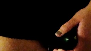 So fucken horny playing with big cucumber