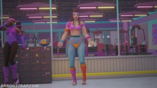 Brigitte Dancing in the Gym (no bra!)