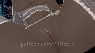 Fuck On Car Hood Blonde White Hair Lace Pussy Piercing Blowjob Mouth Gag Choker Ass POV Lap Dance