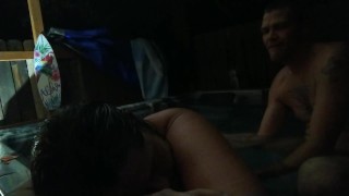 Deep Fucking BBW in Hot Tub pt.2 - Finger Fucking with Multiple Massive Body Rocking Orgasms
