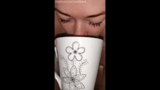 Peeing in a cup and tasting it