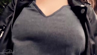 Boobwalk, Gray Shirt, Leather Jacket