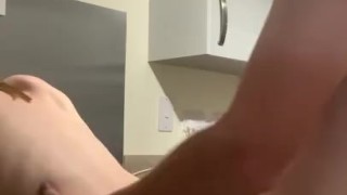 Girlfriend Gets Bent Over Counter And Fucked Hard 
