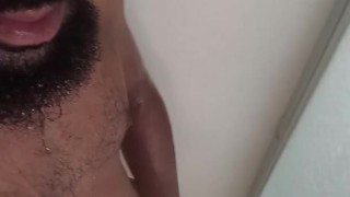 Jerking off in the shower with a big cum shot!