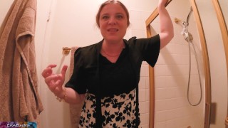 Stepmom fucks stepson in the bathroom after church