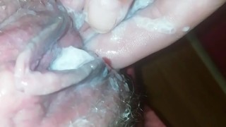 Pink tight pussy soaked wet creampie - Angel Fowler 