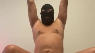 Sub doing pull ups while riding mistress’s cock