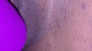Ebony Masturbates to orgasm with contraction