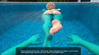 32 - Milfy City - v0.6e - Part 32 - Swimming with huge boobs lesbian Liza (dubbing)