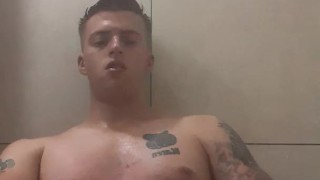 Shower Masturbation guy blows load everywhere