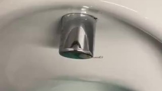 Playing with myself in the public toilets with big cumshot 
