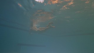 Underwater pool naked swim