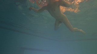 Underwater pool naked swim