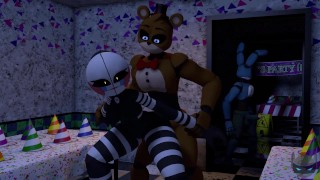 Freddy plays with the puppet (with sound)