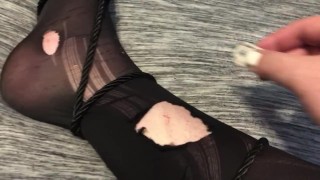 Cutting My Stockings (Knifeplay Tease)