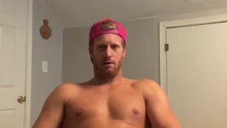 Hot guy jerks his big cock 