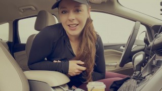 POV Public Parking Lot JOI... Flashing, Edging, Teasing, Swallowing!