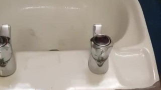 DESPERATE Piss in the work sink, almost caught!! 