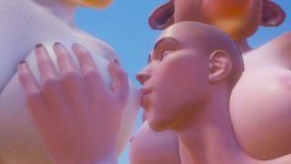 3some Фурри коровы большая грудь сосать