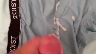 Cumshot onto underwear. Who wants them? 