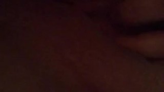 Squeezing my fat titties and fingering my pussy