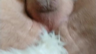 Foxtail buttplug and a warm cumshot