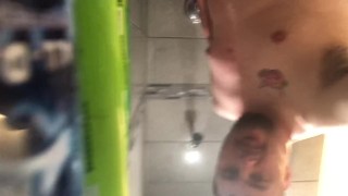 Just taking a shower and playing a little with my cock