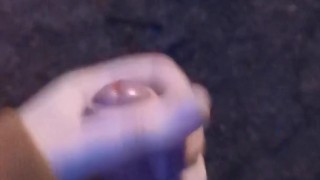 Outside jerk off