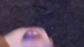 Outside jerk off