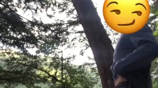 Power Pissing, Jerking, and Cum in the Woods