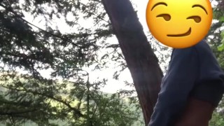 Power Pissing, Jerking, and Cum in the Woods