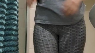 Hot girl strip after gym