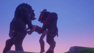 Guy Gets two Huge Furry Dick [huge dicks]