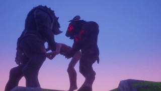 Guy Gets two Huge Furry Dick [huge dicks]