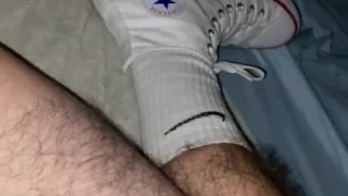 Fleshlight and White High Top Chucks Creampie