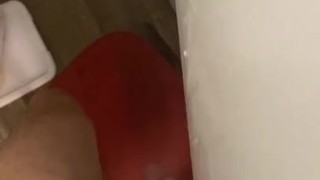 Cumming on my fridge door handle 