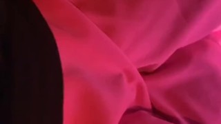 Cute sissy goes for a drive with black stockings 