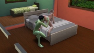 Alien fucked a dugout in Sims