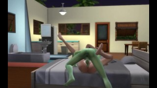 sims4 The alien licked the pussy dugout and fucked her
