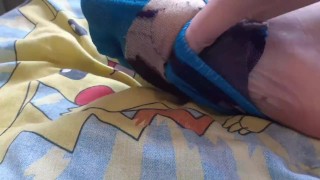 Putting on and Taking off Colorful Socks from My Collection