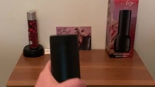 Trying the Feel Britney Amber Male Masturbator by Kiiroo