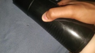 Late night fuck and cum with Kleo Valentin's asshole fleshlight