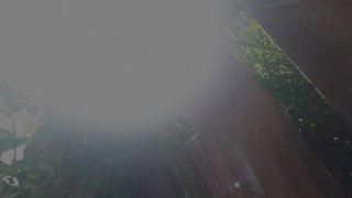 Wanking in my garden