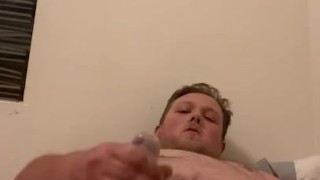 Chubby Bear Cums From New Toy
