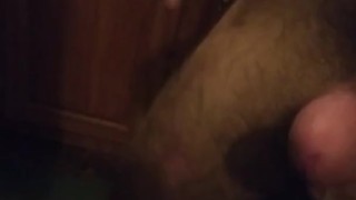 rimming the pocket pussy and shooting cum all over the mirror