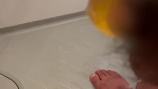 A lot of pee in the condom