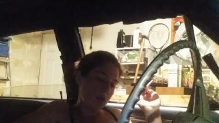 Trying not to squirt in my classic car