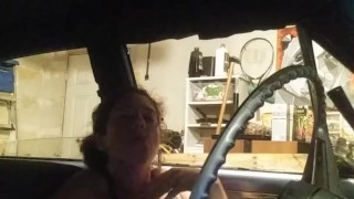 Trying not to squirt in my classic car