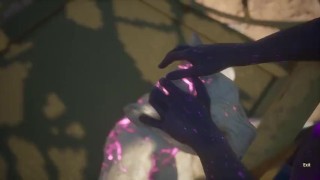 Dragon get sucked out by a Cat Slut